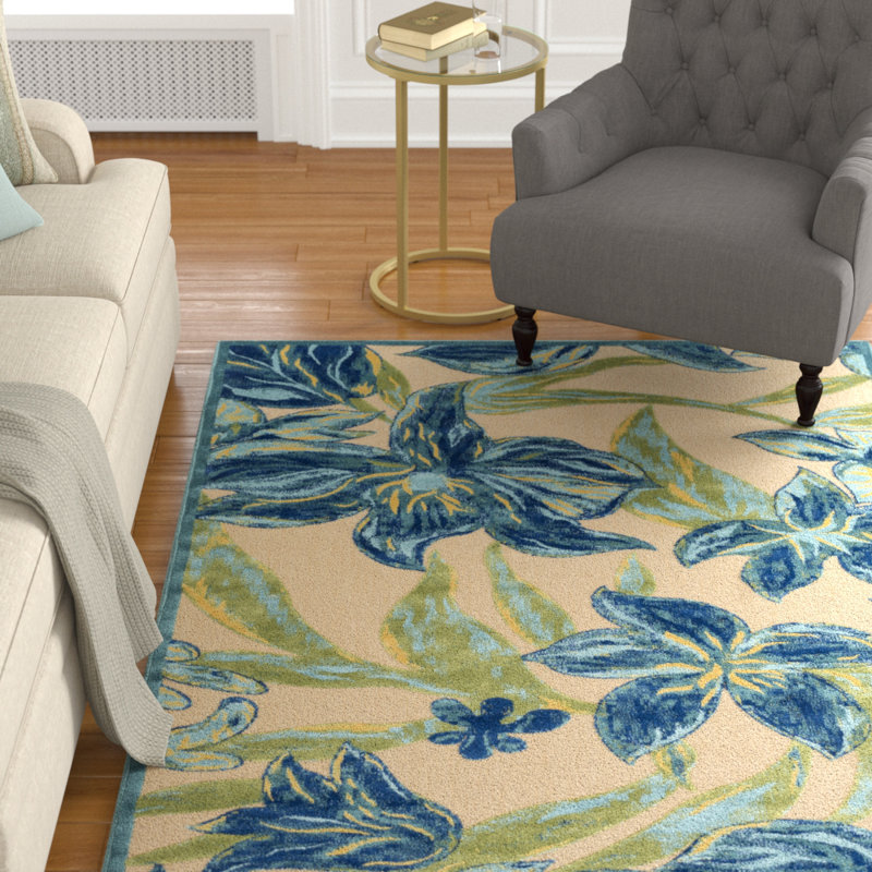 Alcott Hill Winfrey Blue Indoor / Outdoor Area Rug & Reviews Wayfair